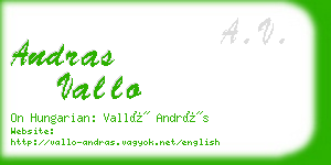 andras vallo business card